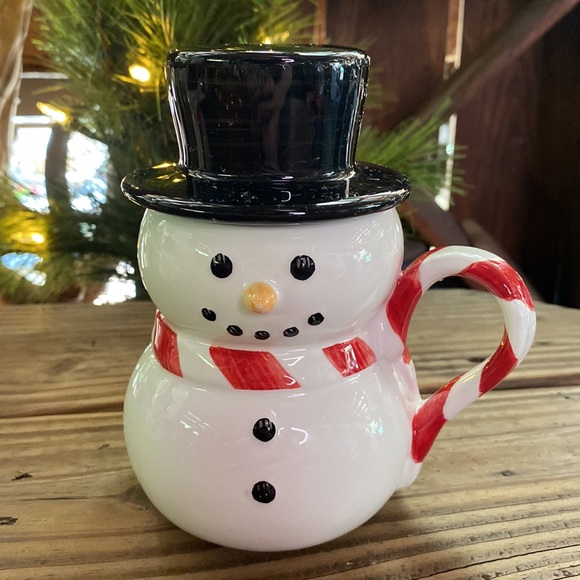 Pottery Barn and Williams Sonoma Figural Christmas Holiday Mugs - Set of 3 🦌⛄️ - Picture 3 of 16